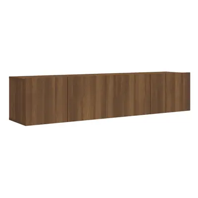 (Brown oak, 2/60 x x cm (W x D x H)) vidaXL TV Cabinet Set Piece Engineered Wood Multi Colours 1