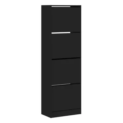 (black, x x 187.5 cm) vidaXL Shoe Cabinet with Flip-Drawers Shoe Storage Shelf Shoe Rack Cupboar