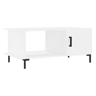 (white) vidaXL Coffee Table Side Table Sofa End Table High Gloss White Engineered Wood