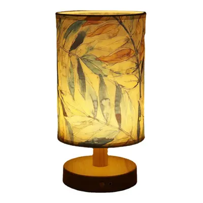 (Autumn leaves) Touch Dimmer Table Lamp Modern LED Chrome Lampshades For Home Bedroom Light USB