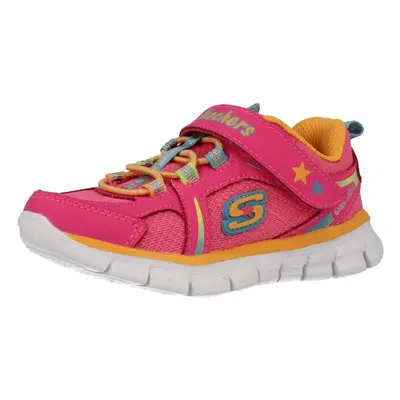 (UK Infant, Neon/Pink/Multi (Pink)) Girls Skechers Foamies Casual Trainers Lovespun