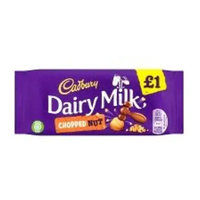 Cadbury Dairy Milk Chopped Nut Chocolate Bar 95g (22 x 95g)