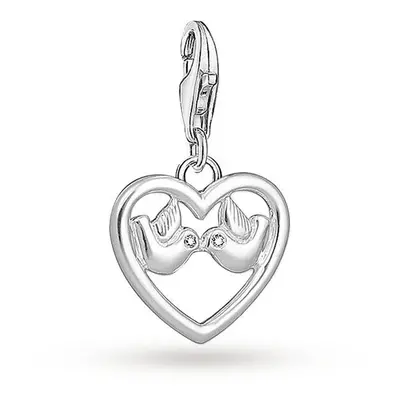 Thomas Sabo Silver Heart With Doves Charm 1383-051-14