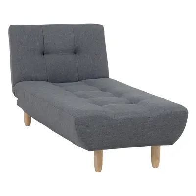 Fabric Chaise Lounge Grey ALSTEN