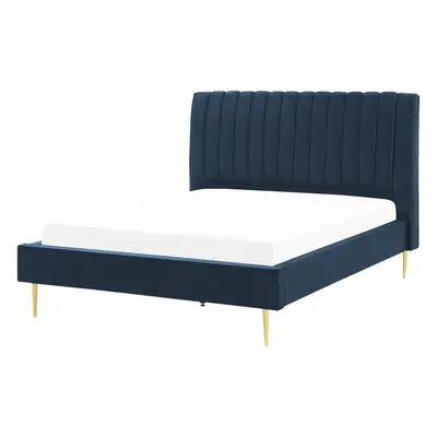 Bed Velvet MARVILLE x cm (EU Double) Dark Blue