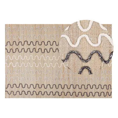 Jute Area Rug x cm Beige SOGUT