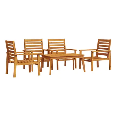 (brown, 4x chair + table) vidaXL Garden Lounge Set with Cushions Outdoor Lounge Set Solid Wood A