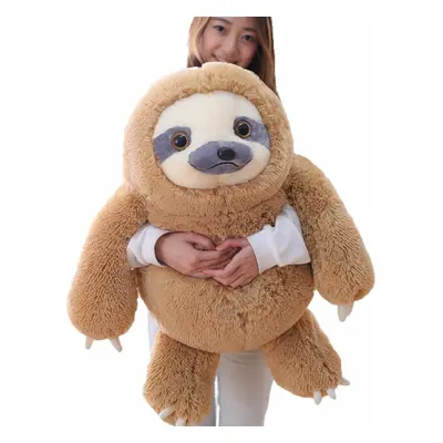 Winsterch-E Fluffy Giant Soft Toy Sloth Stuffed Animal Large Plush Sloth Toy Baby Doll Kids Gift