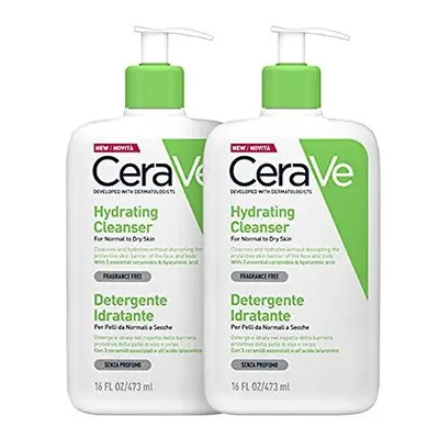 CeraVe Moisturising Cleansing Lotion for Face and Body, Normal to Dry Skin, with Hyaluronic and 