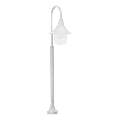 vidaXL Garden Post Light E27 120cm Aluminium White Outdoor Patio Lamp Lantern