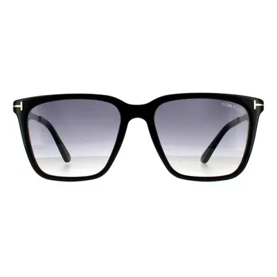 Tom Ford Sunglasses Garrett FT0862 01B Shiny Black Blue Grey Gradient