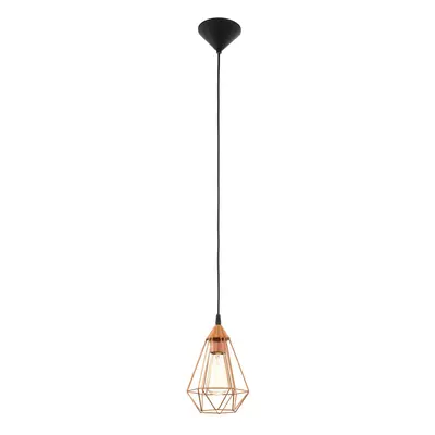 Hanging Ceiling Pendant Light Copper Wire Cage x E27 Hallway Feature Lamp