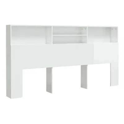 (high gloss white) vidaXL Headboard Cabinet Bedroom Bookcase Headboard Furniture Multi Colours