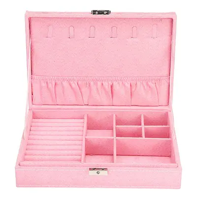 () Jewelry Case Ring Earring Necklace Trinket Organizer Display Storage Box