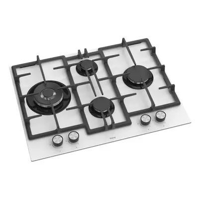 Ferre ED076W - 65cm Built-in Gas Hob - Burners - White Glass Body