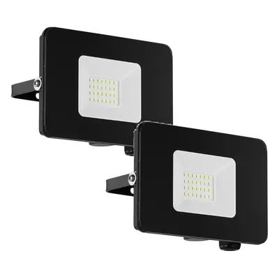 2 PACK IP65 Outdoor Wall Flood Light Black Adjustable 20W LED Porch Lamp