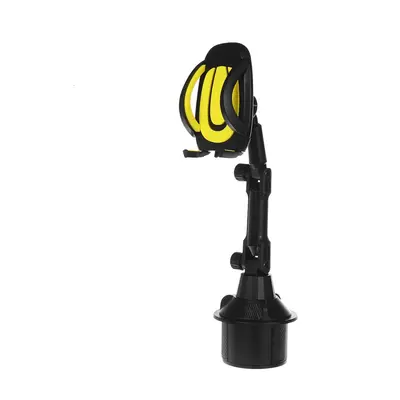 (Yellow) Car Phone Mount Gooseneck Bracket for inch Devices Rotation