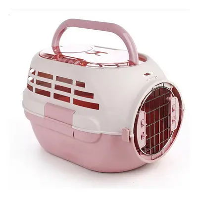 (Pink, Boeing air box) Pet Flight Case Transport Box Breathable Cat Dog Outdoor Travel Carrier