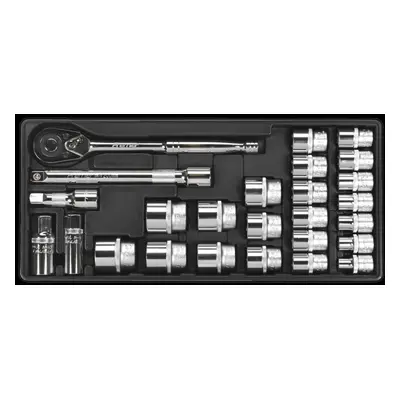 Tool Tray with Socket Set 26pc 1/2"Sq Drive