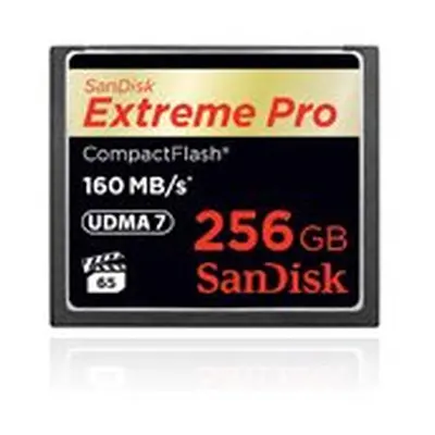 Sandisk Extreme PRO, 256GB 256GB CompactFlash memory card