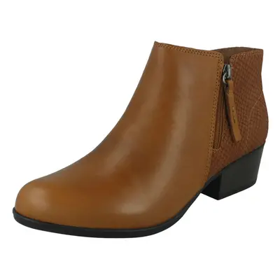 (Tan, UK 6) Ladies Clarks Casual Ankle Boots Adreena Hope