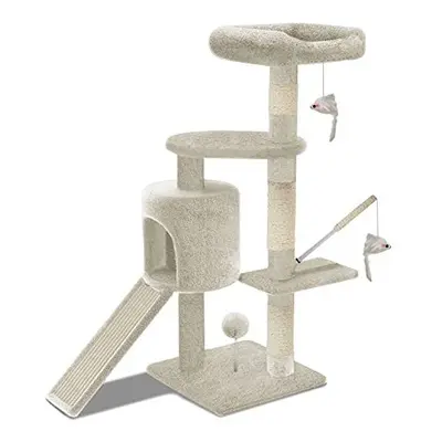 VOUNOT Cat Tree Tower, Cat Condo with Sisal Scratching Post, Multi Level Cat Climbing Frame Indo