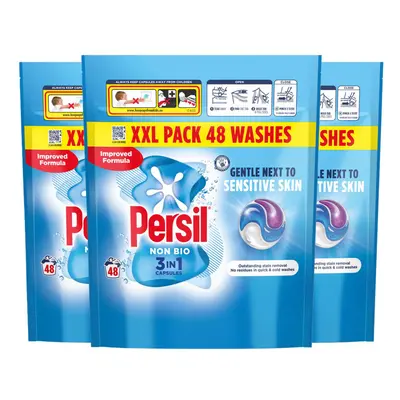 Persil 3in-1 Washing Capsules Non Bio Gentle 48W, 3pk