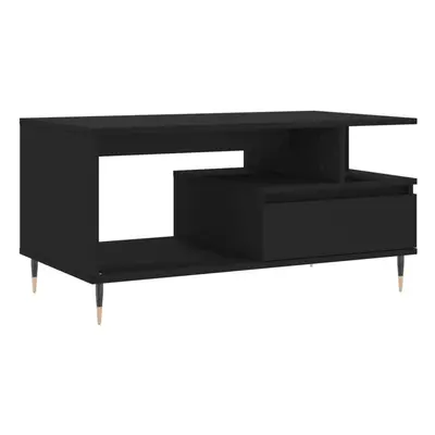 (black) vidaXL Coffee Table Side Table End Accent Telephone Sofa Table Engineered Wood