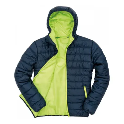 (3XL UK, Navy/Lime) Result Core Mens Soft Padded Jacket