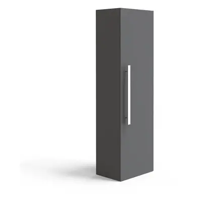 NRG 1200mm Gloss Grey Bathroom Wall Mounted High Cabinet Tall Storage Unit Flat Pack