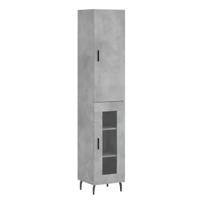 (concrete grey, glass door) vidaXL Highboard Sideboard Cupboard Side Board Storage Cabinet Engin