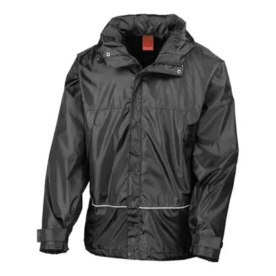 (L, Black) Result Unisex Adult Team Ripstop Waterproof Jacket