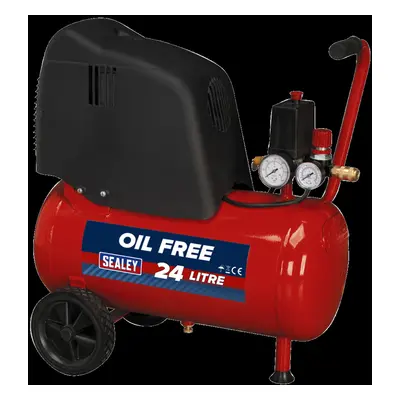 Air Compressor 24L Belt Drive 1.5hp Oil Free