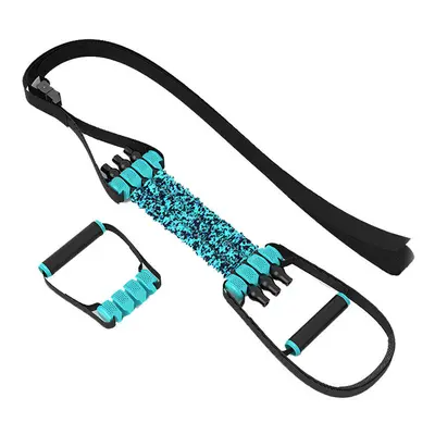 (Blue) 2-in-1 Multi-function Pull Up Assist Band Elastic Resistance Bands Strength Puller For Ho