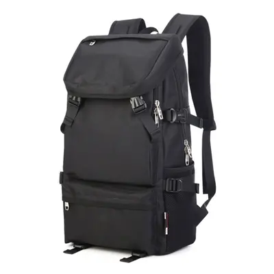 (Black) Large Capacity Backpack Fashion Travel Trend Leisure Knapsack High Quality Shoulder Bag