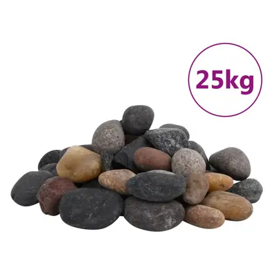 (5-8 cm (25 kg)) vidaXL Polished Pebbles Landscaping Stones Decorative River Rocks Mixed Colour