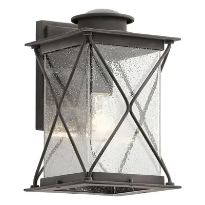 Outdoor IP44 Wall Light Weathered Zinc LED E27 100W