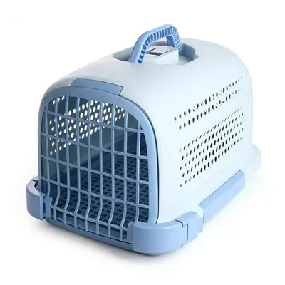 (Blue, #1) Pet Flight Box Puppy Cat Travel Haulage Box Porous Breathable