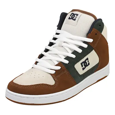 (7) DC Shoes Manteca Hi Mens Skate Trainers in Brown Green