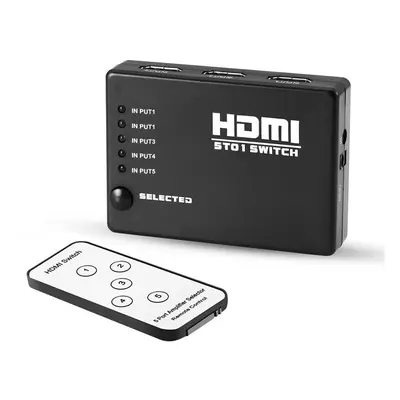 3-in-1 HDMI Splitter Adapter 1080P HD Remote Control Ports Selector For TV Switch Bluray Roku PS