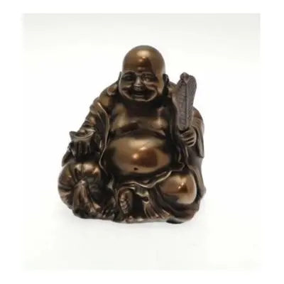 Lucky Polished Bronze Hand Crafted Sitting Buddha Gift Ornament #45