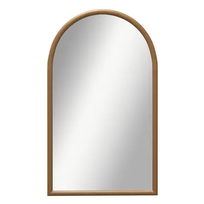 HOMCOM Wall Mirror, Arch Mirror for Wall Mounted, Home Decor, Brown