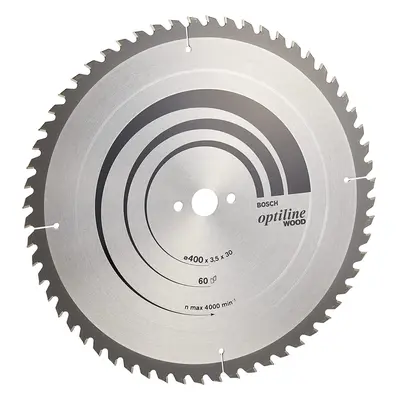 Bosch Optiline Wood Circular Saw Blade for Bench, 400mm x 3.5mm x 30mm, Teeth, Blue