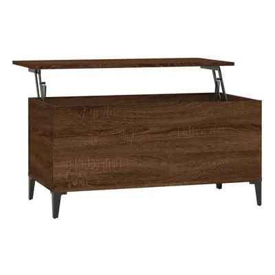 (brown oak) vidaXL Coffee Table Engineered Wood Side Table Multi Colours 60/90x44.5x45 cm