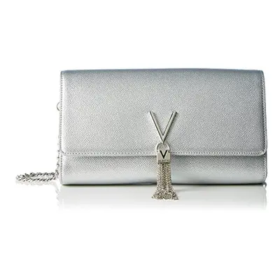 Valentino by Mario Valentino Women's Divina POCHETTE, Silver (Argento), 12x4.5x27 cm (W x H x L)