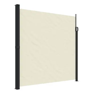 vidaXL Retractable Side Awning Outdoor Privacy Screen Shade Cream 200x300 cm