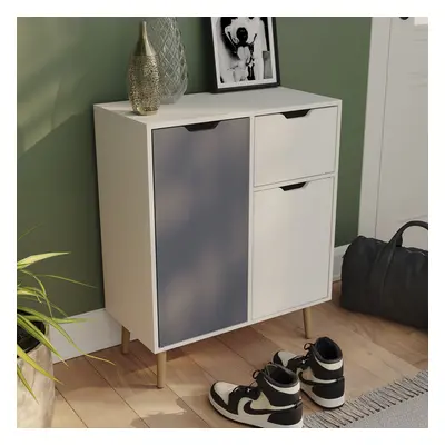 (Grey & White) Vida Designs Door Drawer Sideboard Storage