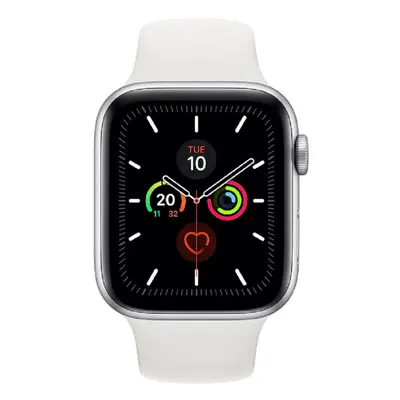 Apple Watch Series (GPS+Cellular) 44mm Silver Aluminum Case White Sport Band