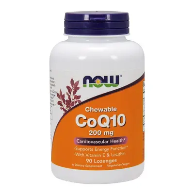 NOW Foods CoQ10 with Lecithin & Vitamin E, 200mg (Chewable) - lozenges