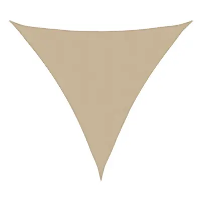 vidaXL Sunshade Sail Oxford Fabric Triangular 5x5x5m Beige Garden Patio Awning